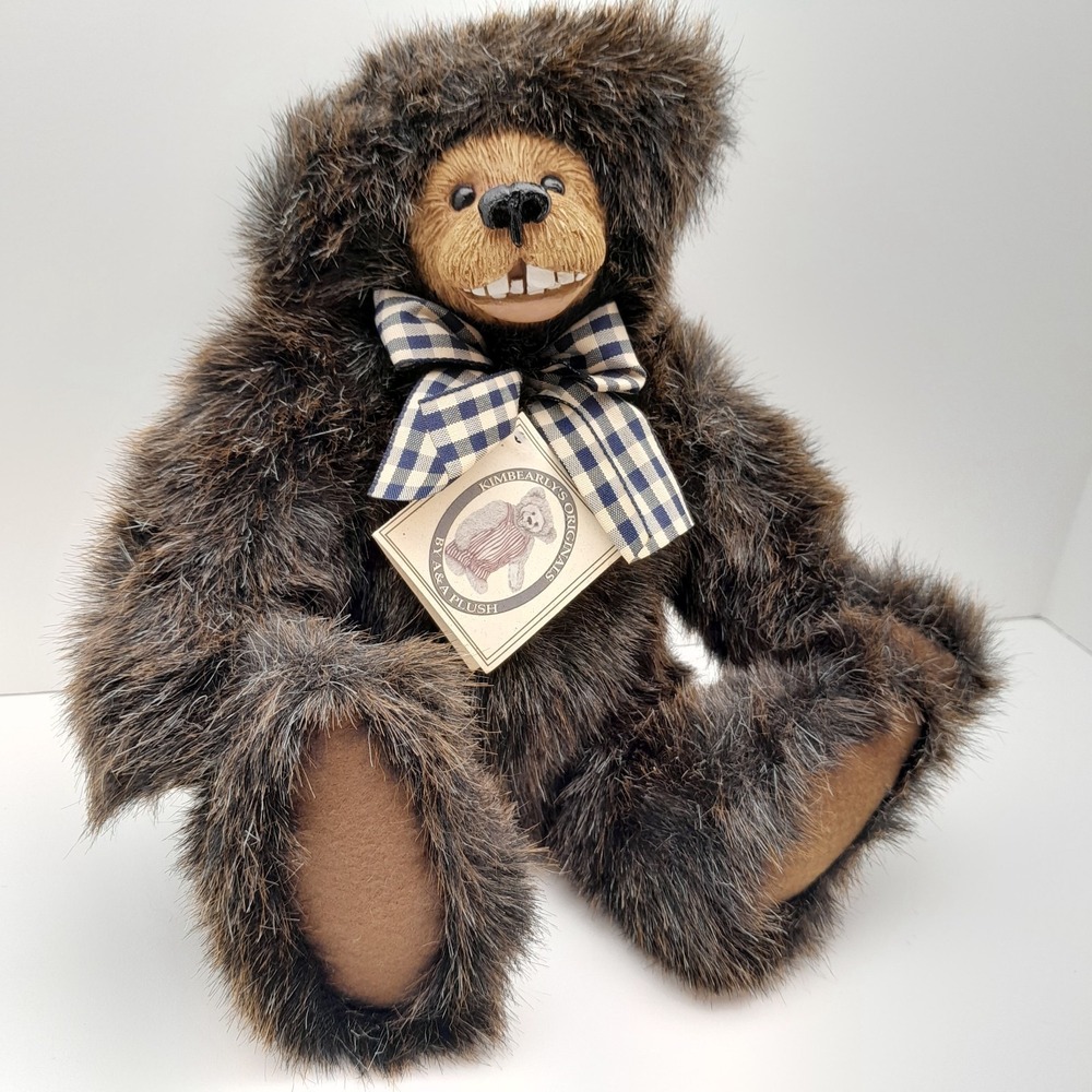Kimbearly's Original Bear "Joey" 12"‎ Jointed Plush w/ Resin Face & Bow #1E/1812 - Picture 12 of 12